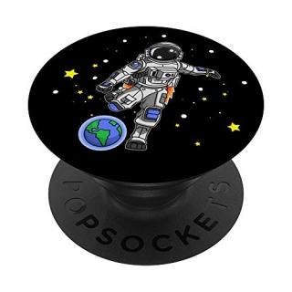 Astronaut Playing Soccer in Outer Space Gift PopSockets Grip and Stand for Phone