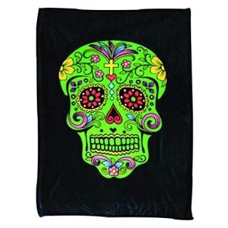 Karma Konnection 45 X 60 Sugar Skull Day of The Dead Super Soft Fleece Blanket