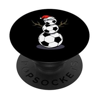 Soccer Ball Snowman Christmas Stocking Stuffers Gift Black PopSockets Grip and S