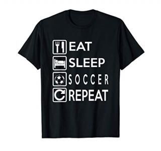 Soccer Gift- Eat Sleep Soccer Repeat T-Shirt