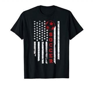 American Flag Soccer Ball T-shirt