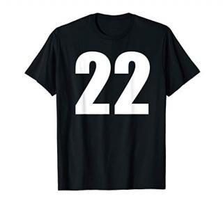 Sports Number 22 Baseball Football Soccer Basketball Shirt