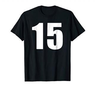 Sports Number 15 Baseball Football Soccer Basketball Shirt