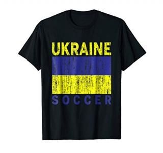 Ukraine Soccer Ukrainian Flag Football T-Shirt