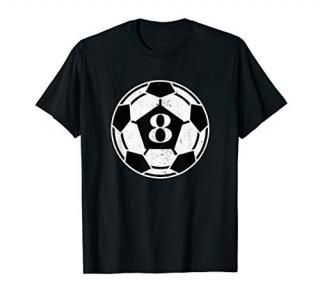Soccer Number 8 Shirt 8th Birthday T-Shirt