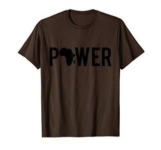 Africa Black African Power Map T-Shirt black design