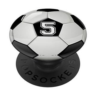 Soccer Jersey Kit Number #5 Five No 5 Game Play Ball PopSockets PopGrip Swappabl