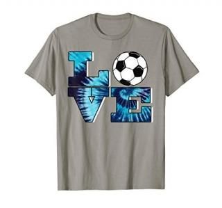 Soccer Tie Dye Look Big LOVE Deep Blue Great Gift T-Shirt