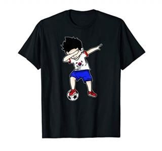 Dabbing Soccer Boy South Korea Football - Korean Gift T-Shirt