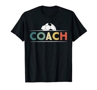 Soccer Coach Gifts Funny Retro Vintage Soccer Ball Coaching T-Shirt