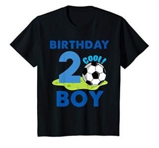 Kids 2nd Birthday Gift Idea Boys Soccer 2 Years T-Shirt