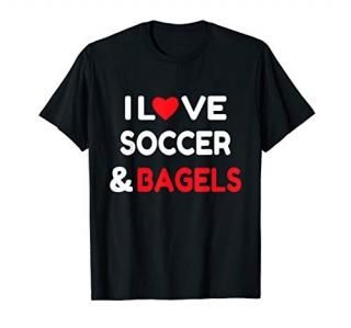 I Love Soccer & Bagels Lover Quote Gift T-Shirt