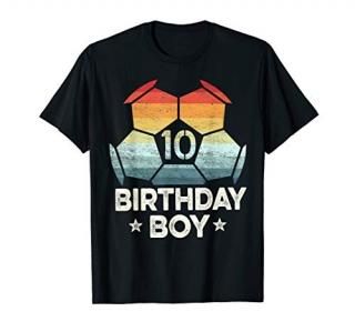 10 Year Old Soccer Player Gifts 10th Birthday Boy Tenth Bday T-Shirt