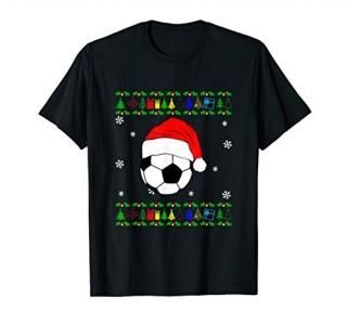Soccer Player Sport Ugly Christmas Soccer T-Shirt