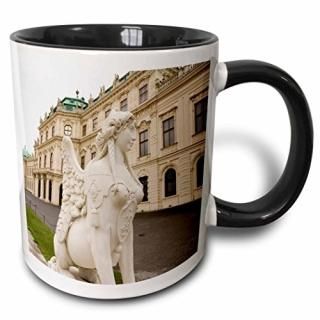 330ml Two-Tone Black Mug - 3dRose mug_75923_4 Sphinx statue Belvedere Palace gro