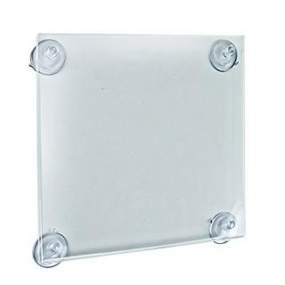 Azar Displays 106614 8.5 W by 11 H Acrylic Sign Holder with Suction Cups 2 Pack 