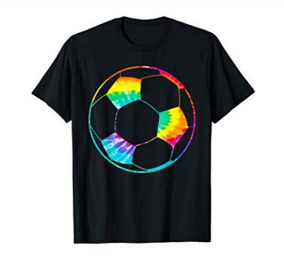 Girl Soccer Ball Shirt - Rainbow Trippy Hippie Tie Dye Shirt T-Shirt