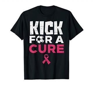Kick For A Cure Shirt Soccer Breast Cancer Awareness Gift T-Shirt