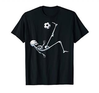 Skeleton Soccer Football Halloween T Shirt Costume Gifts Tee