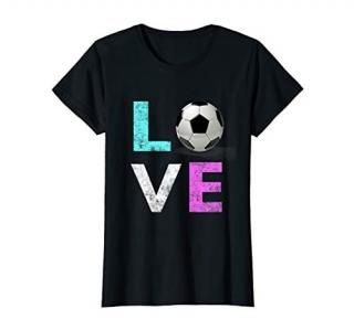 Girls Love Soccer Best Fun Birthday Gift T-Shirt