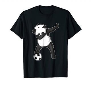 Funny Dabbing Soccer Panda Shirt For Boys And Girls