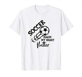 Soccer Makes My Heart Flutter Soccer Coach T-Shirt