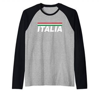 Italia Flag Cool Italy Italian Flags Gift Men Women Raglan Baseball Tee