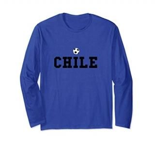Chile Futbol Soccer Football Design Long Sleeve T-Shirt