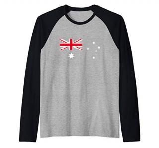 Australia Flag Aussie Australian Flags Men Women Raglan Baseball Tee
