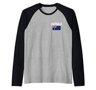 Australia Flag Aussie Australian Flags Men Women Raglan Baseball Tee