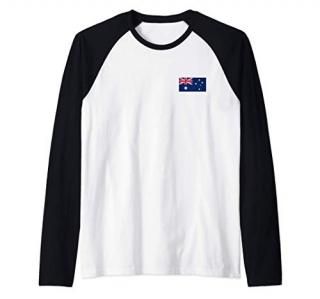 Australia Flag Aussie Australian Flags Men Women Raglan Baseball Tee