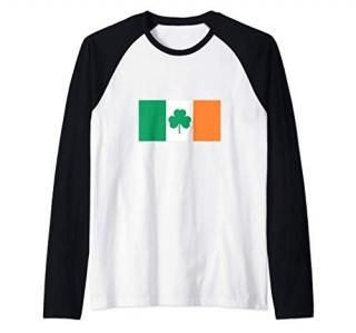 Ireland Flag Cool Eire Bratach Irish Flags Men Women Raglan Baseball Tee