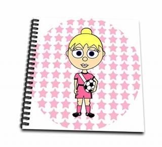 8x8 drawing book - Janna Salak Designs Soccer Stars - Cute Soccer Girl with Blon