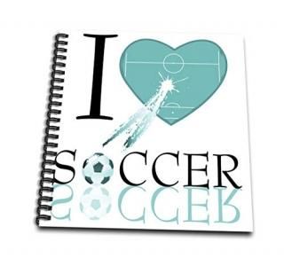 3dRose db_101404_1 I Love Soccer ǥå8 x 8