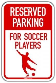 PetKa Signs and Graphics PKRP-0043-NA_Reserved Parking for Soccer Players R/W Al