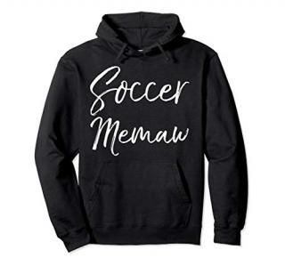 Cute Soccer Grandmother Matching Family Gifts Soccer Memaw Pullover Hoodie