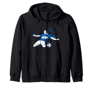 Nicaragua Soccer Nicaraguan National Flag Football Lovers Zip Hoodie