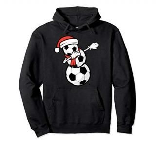 Christmas Dabbing Snowman Soccer Hood - Football Lover Gift