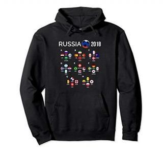 Russia 2018 World Football Soccer Cup 32 Teams Groups Hoodie