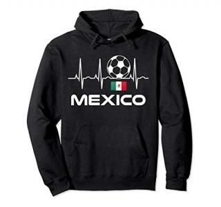 Mexico Soccer Hoodie - Mexico Futbol Heartbeat Gift Hoodie Pullover Hoodie