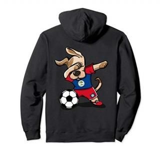 Dog Dabbing Belize Soccer Jersey Belizean Football Lover Pullover Hoodie