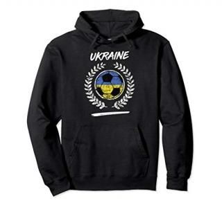 Ukraine Flag Hoodie Ukrainian Soccer Team Football