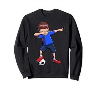 Dabbing Soccer Sweatshirt for Boys Dab Dance Funny Football