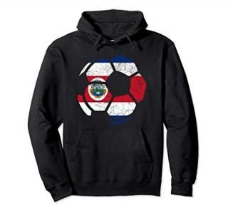 Costa Rica Soccer Hoodie Costa Rican Flag Football Gift