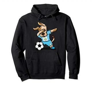 Dabbing Dog Guatemala Soccer Jersey Football Lover Team Gift Pullover Hoodie