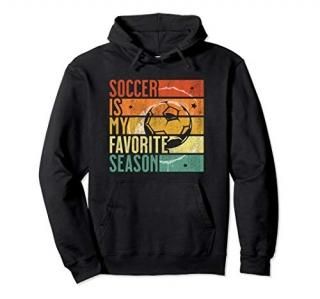 Distressed Vintage Soccer Is My Favorite Season Gift Pullover Hoodie