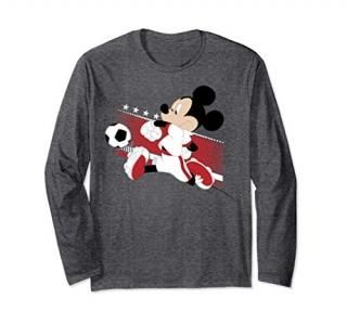 Disney Mickey And Friends Mickey Mouse England Soccer Long Sleeve T-Shirt
