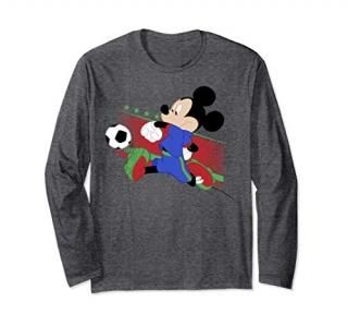 Disney Mickey And Friends Mickey Mouse Italy Soccer Long Sleeve T-Shirt