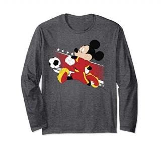 Disney Mickey And Friends Mickey Mouse Belgium Soccer Long Sleeve T-Shirt