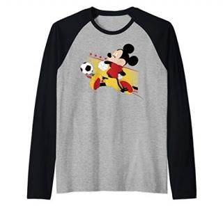 Disney Mickey And Friends Mickey Mouse Germany Soccer Raglan Baseball Tee